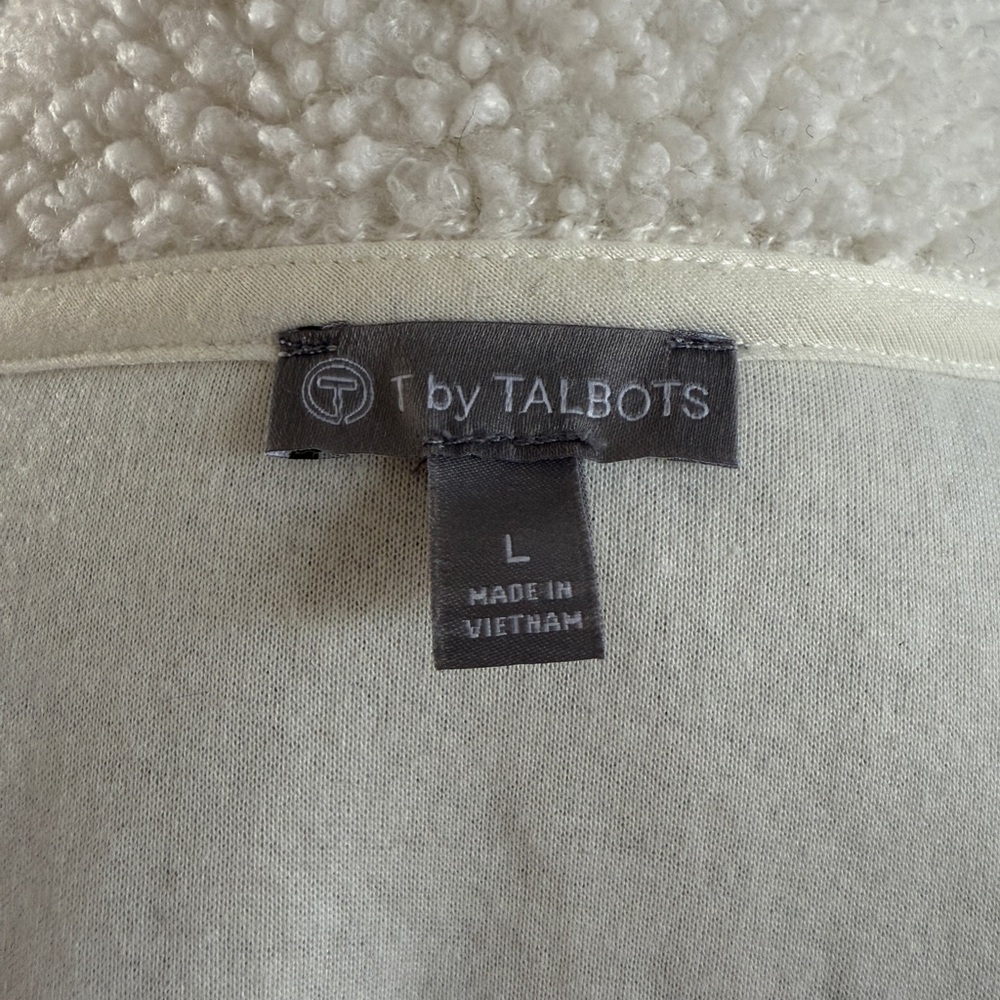 Talbots Cream Teddy Jacket Size L - Picture 6 of 7